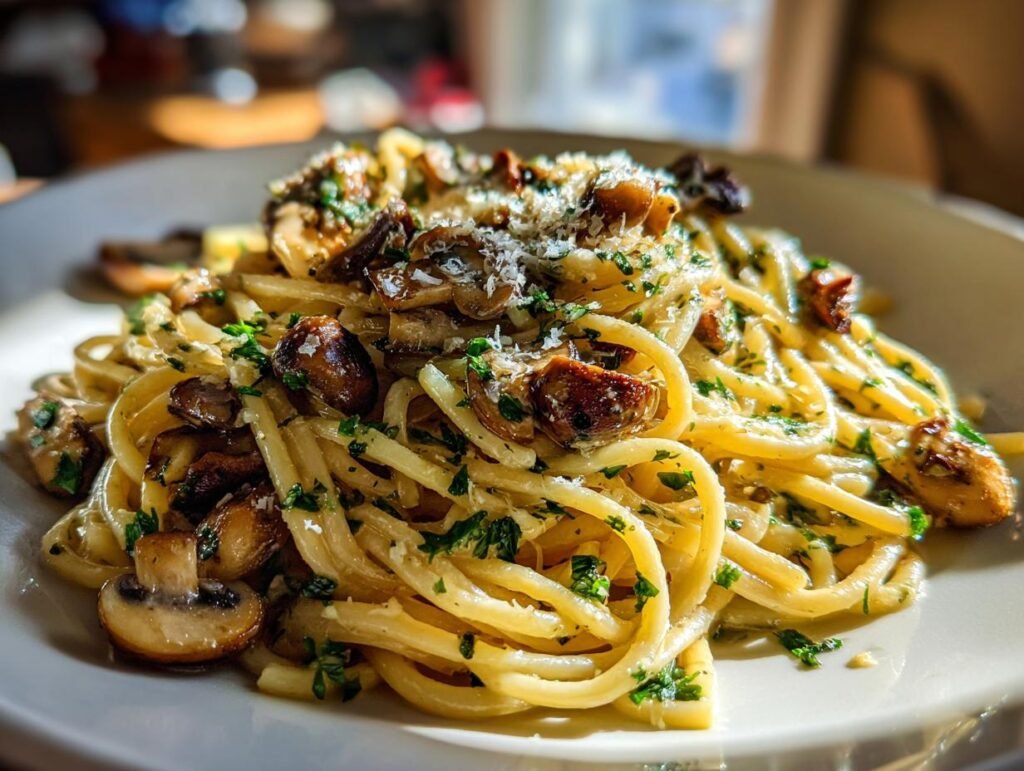 Garlic Mushroom Pasta