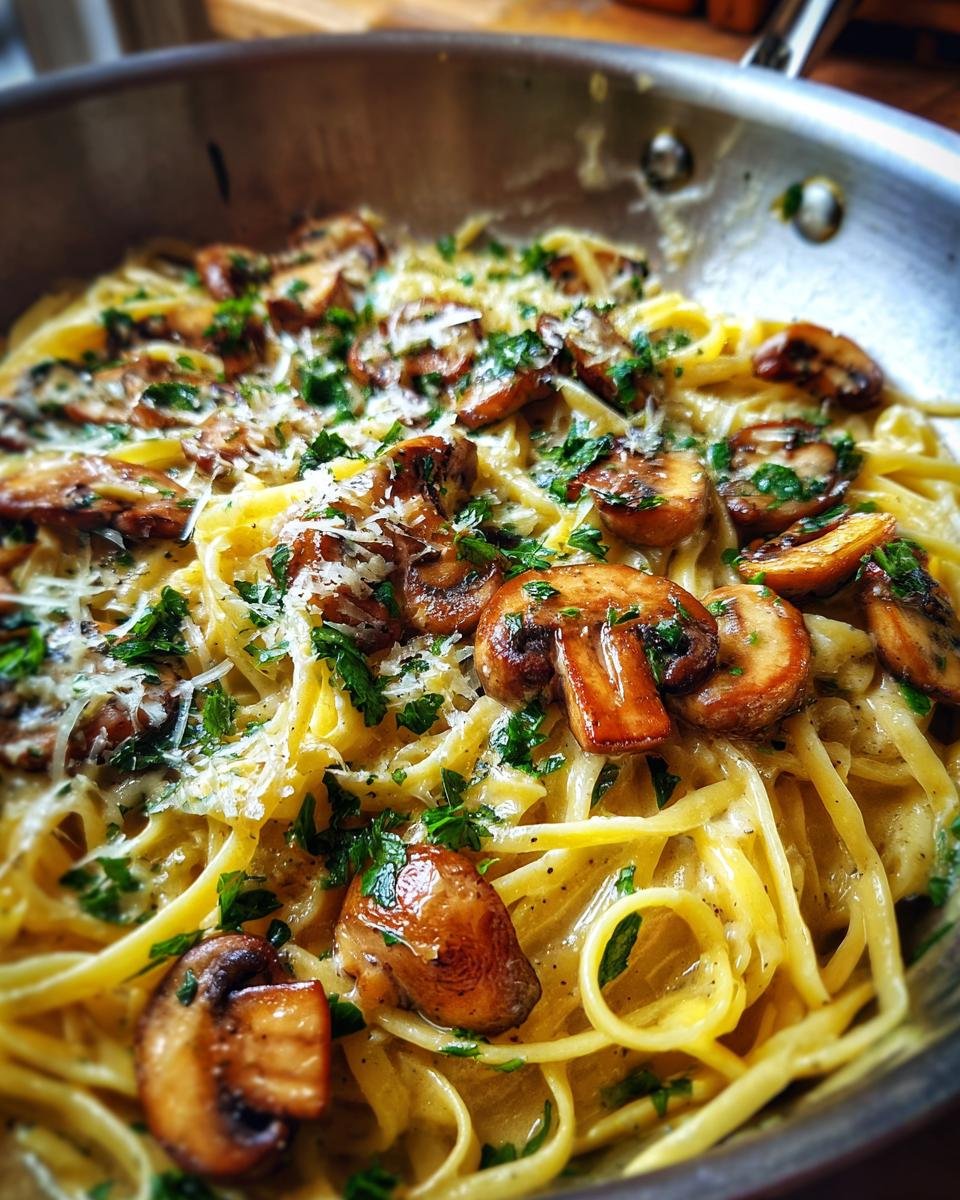Garlic Mushroom Pasta - detail 2