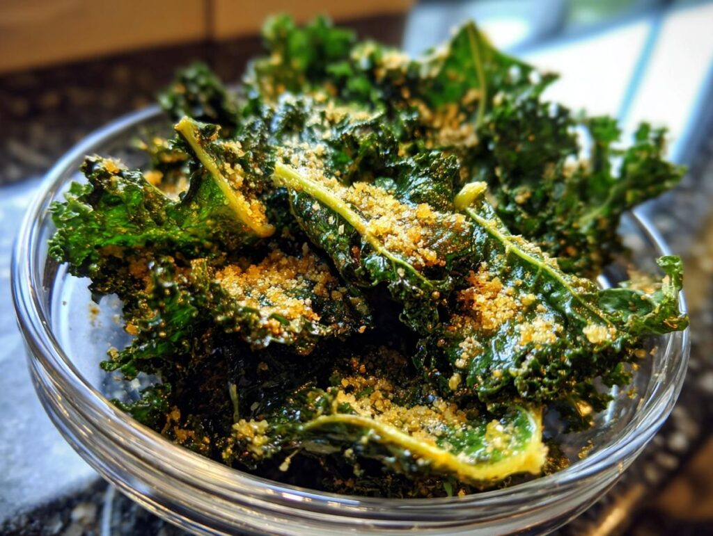 Garlic and Parmesan Kale Chips