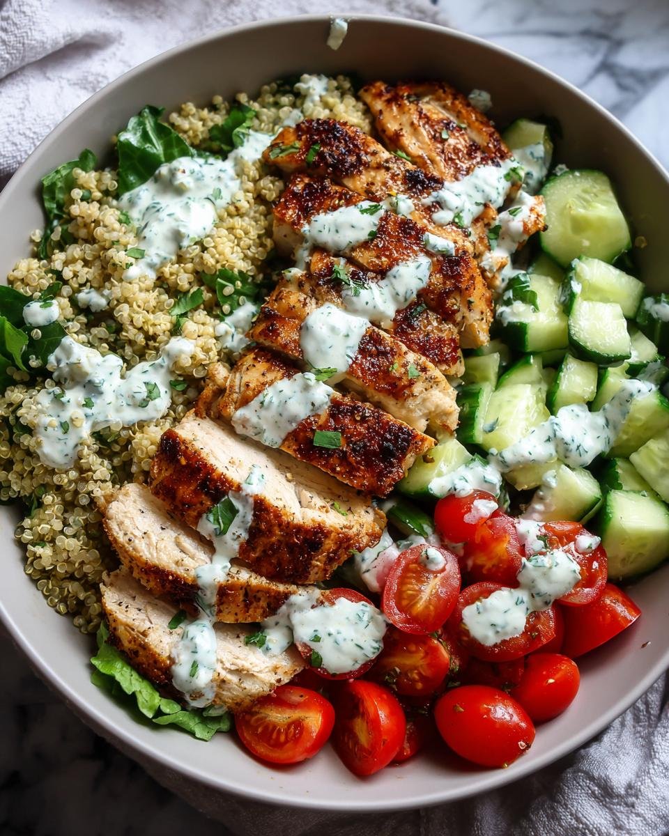 Greek Chicken Bowls - detail 1
