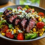 Grilled Balsamic Steak Salad with Gorgonzola & Corn