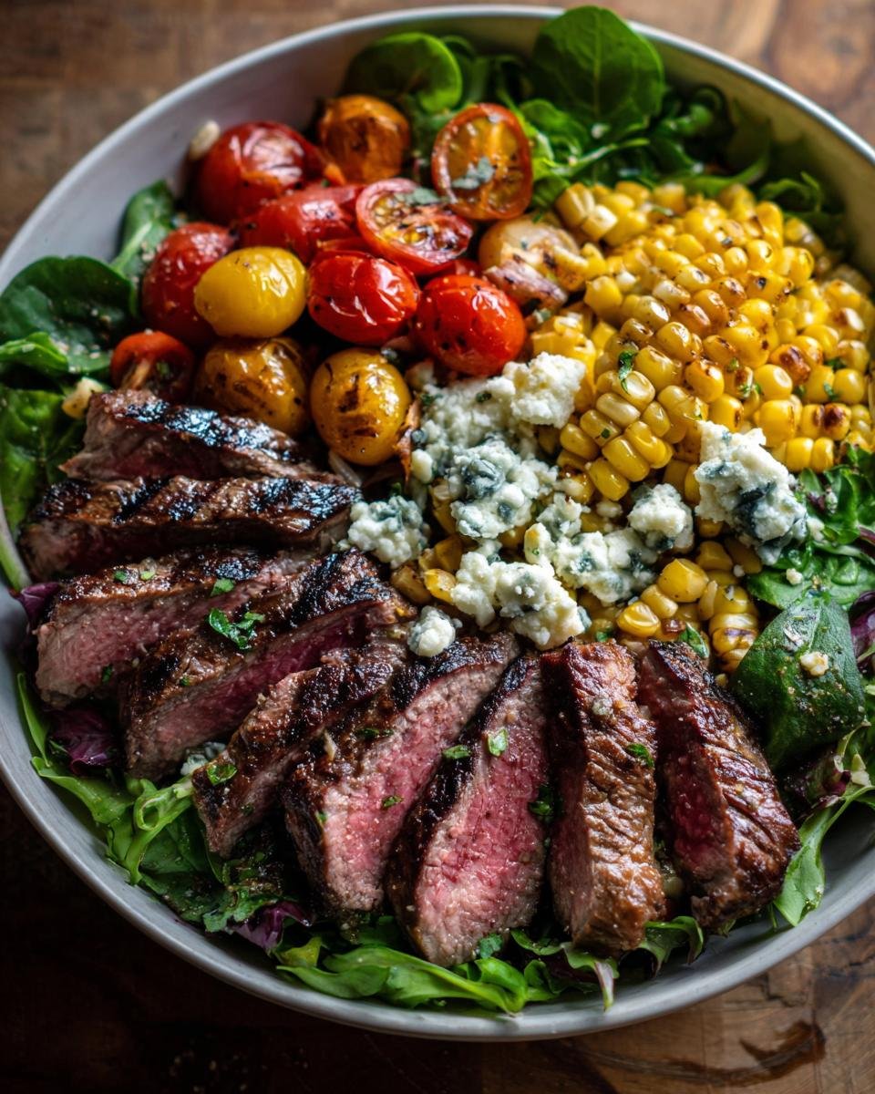 Grilled Balsamic Steak Salad with Gorgonzola & Corn - detail 2