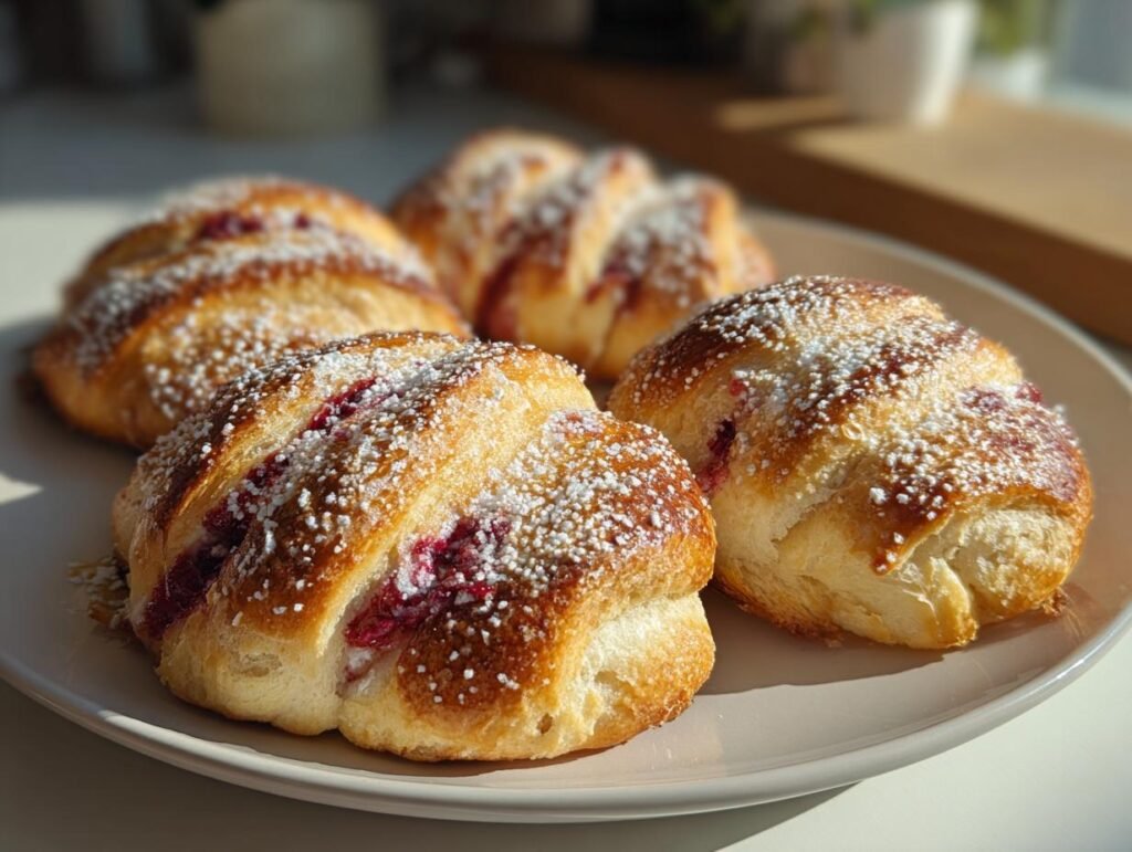 Hallonbullar: Raspberry Buns