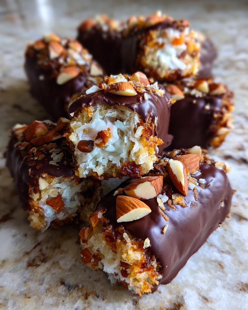 Homemade Almond Joys - detail 2