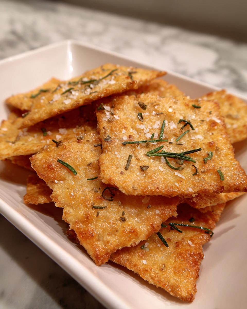 Homemade Rosemary Sea Salt Crackers - detail 1