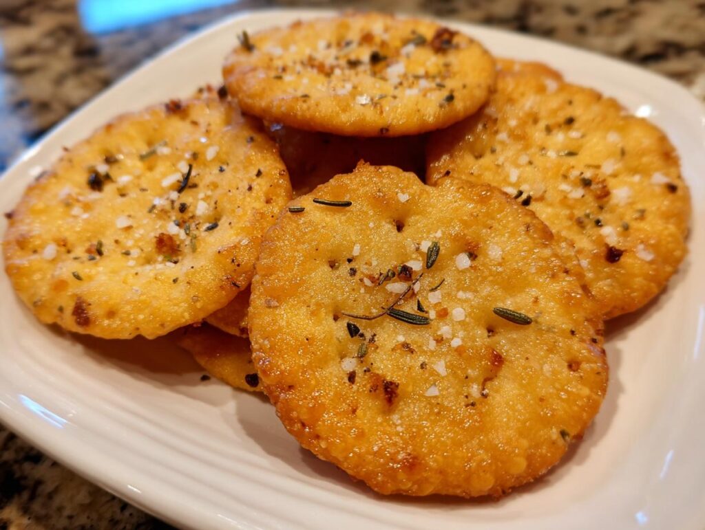 Homemade Rosemary Sea Salt Crackers