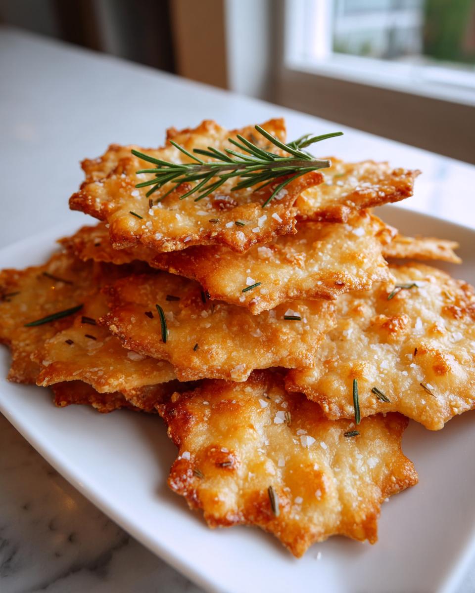 Homemade Rosemary Sea Salt Crackers - detail 2