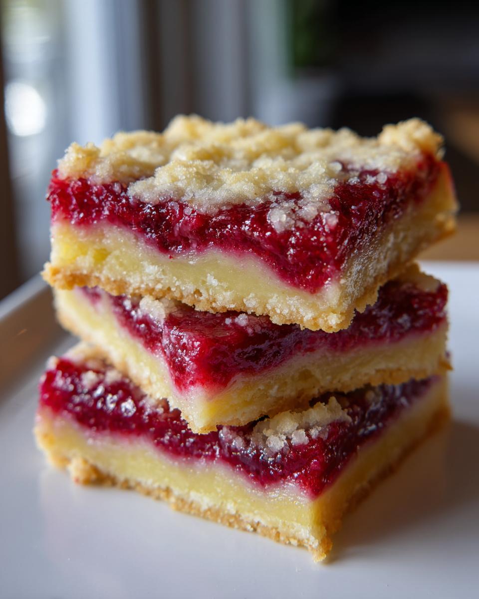 Lemon Raspberry Bars - detail 1