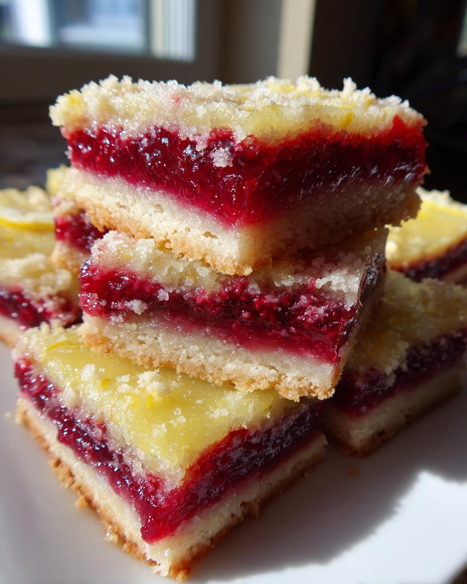 Lemon Raspberry Bars - detail 2