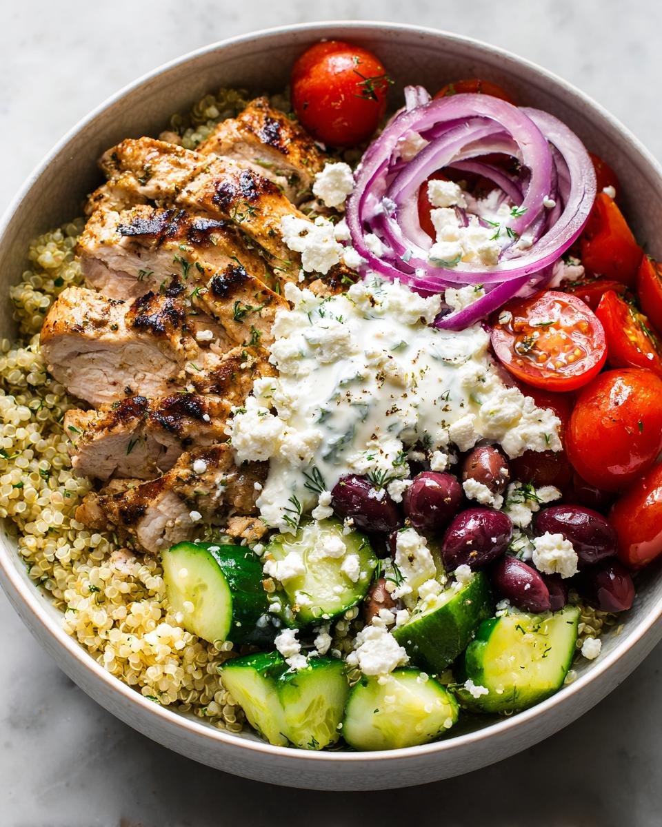 Mediterranean Lemon-Dill Chicken Bowls - detail 1