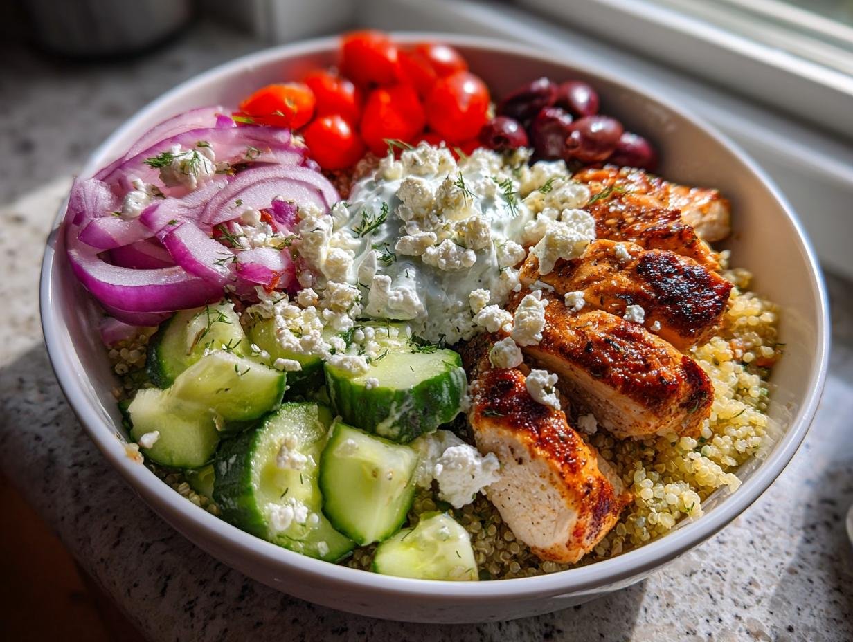 Mediterranean Lemon-Dill Chicken Bowls
