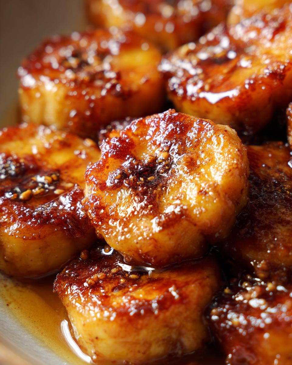Pan Fried Cinnamon Bananas - detail 1