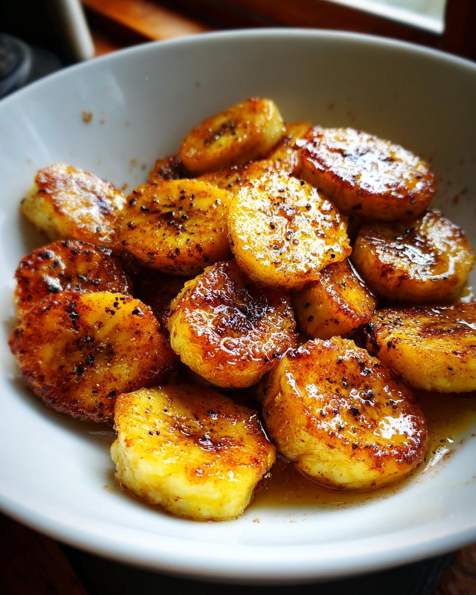 Pan Fried Cinnamon Bananas - detail 2