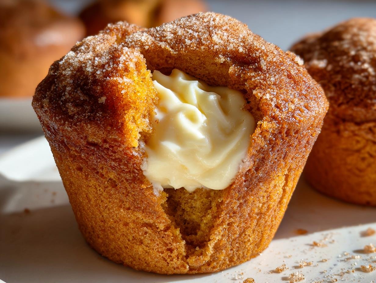 Pumpkin Muffins with Maple Cream Cheese Filling