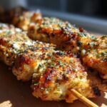 Ranch Garlic Parmesan Chicken Skewers