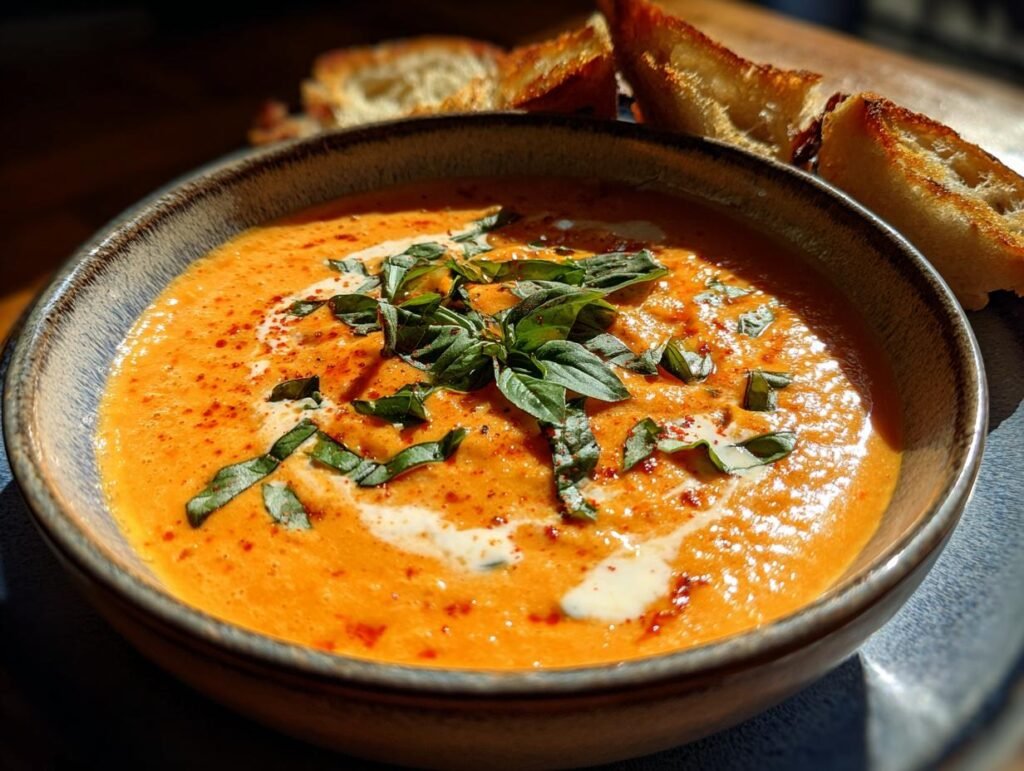 Roasted Red Pepper Gouda Soup