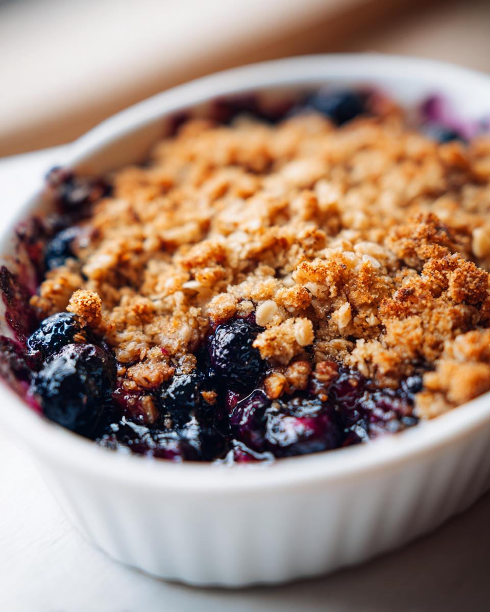 Simple Oat & Pecan Blueberry Crisp - detail 1