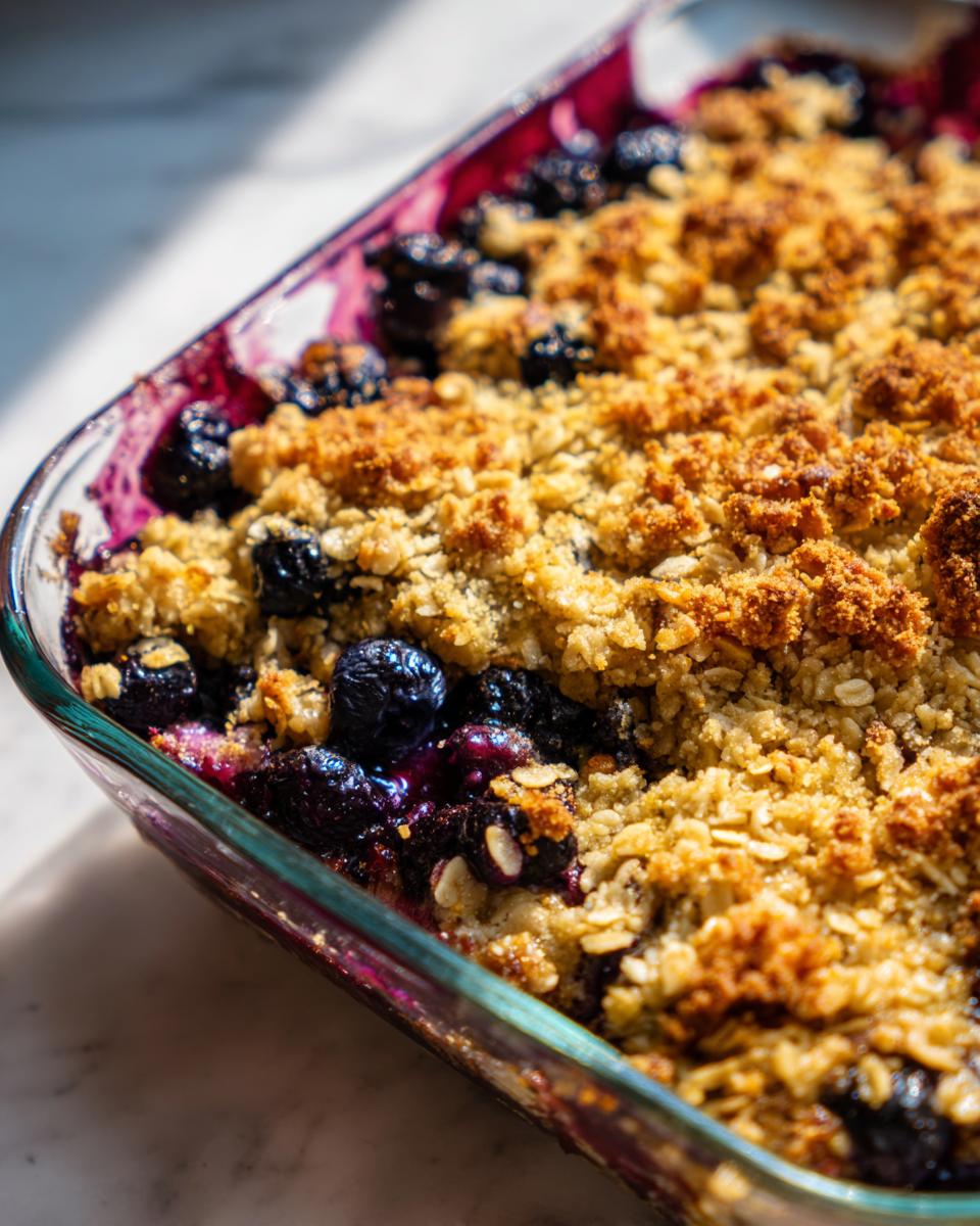Simple Oat & Pecan Blueberry Crisp - detail 2