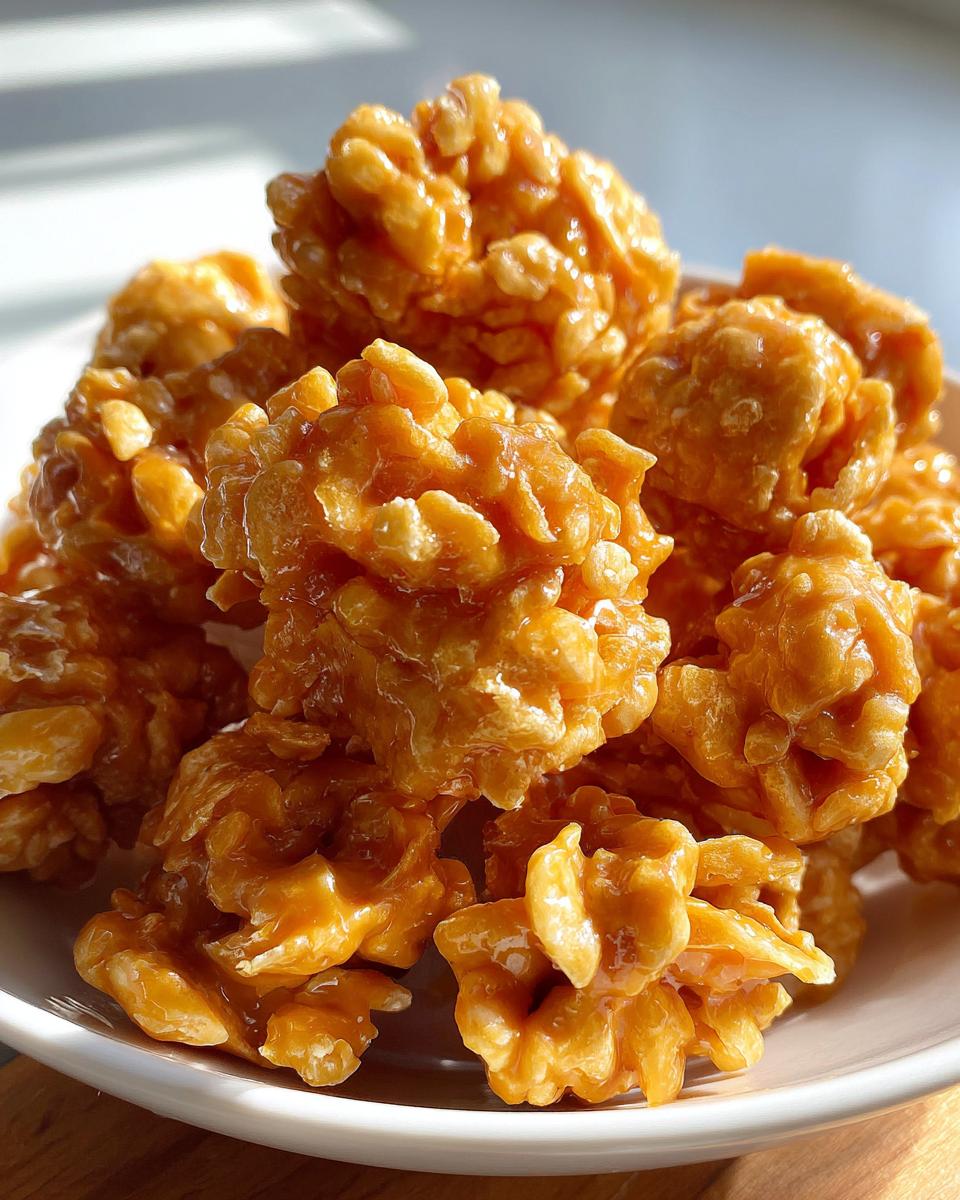 Soft and Chewy Caramel Clusters - detail 1