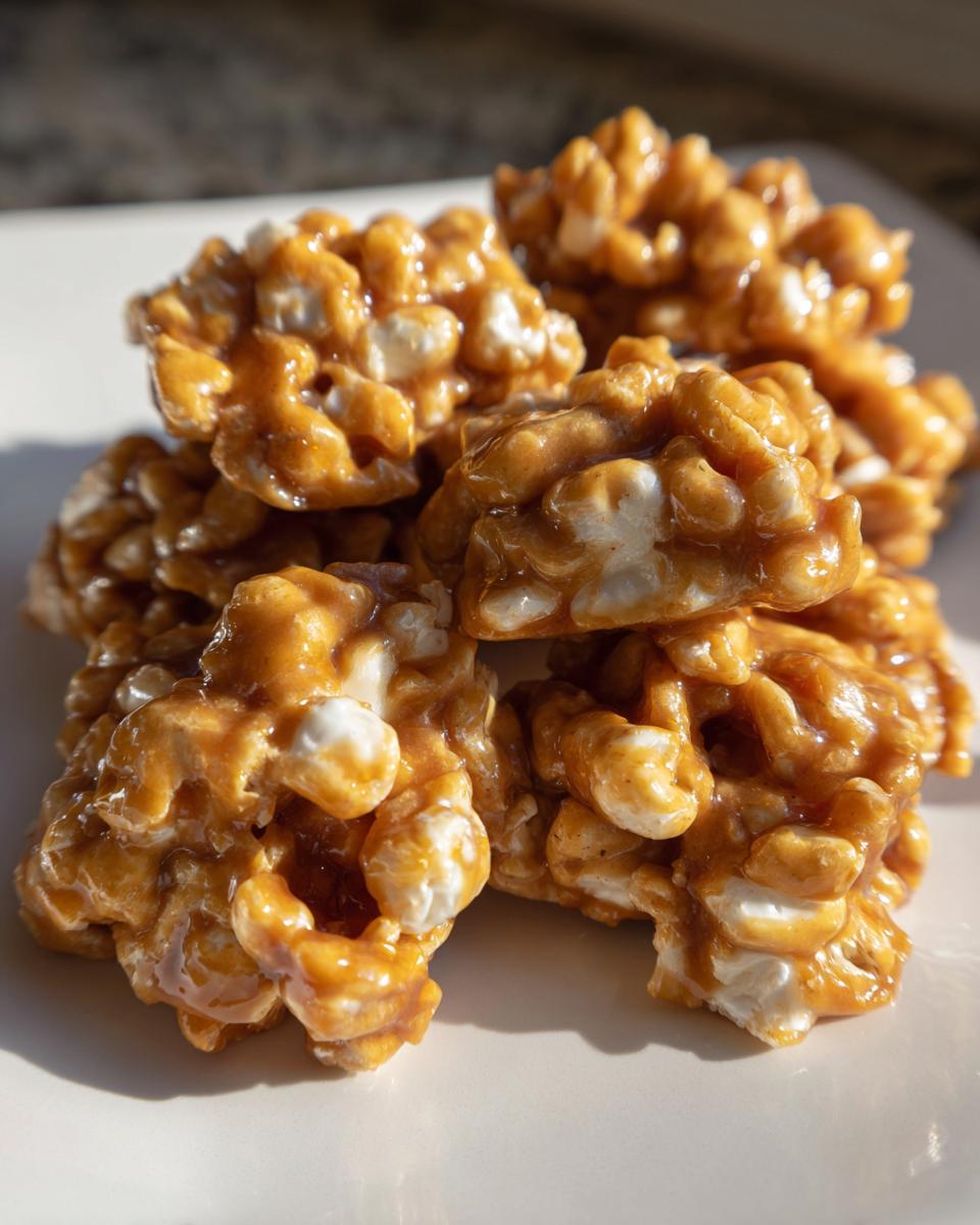 Soft and Chewy Caramel Clusters - detail 2