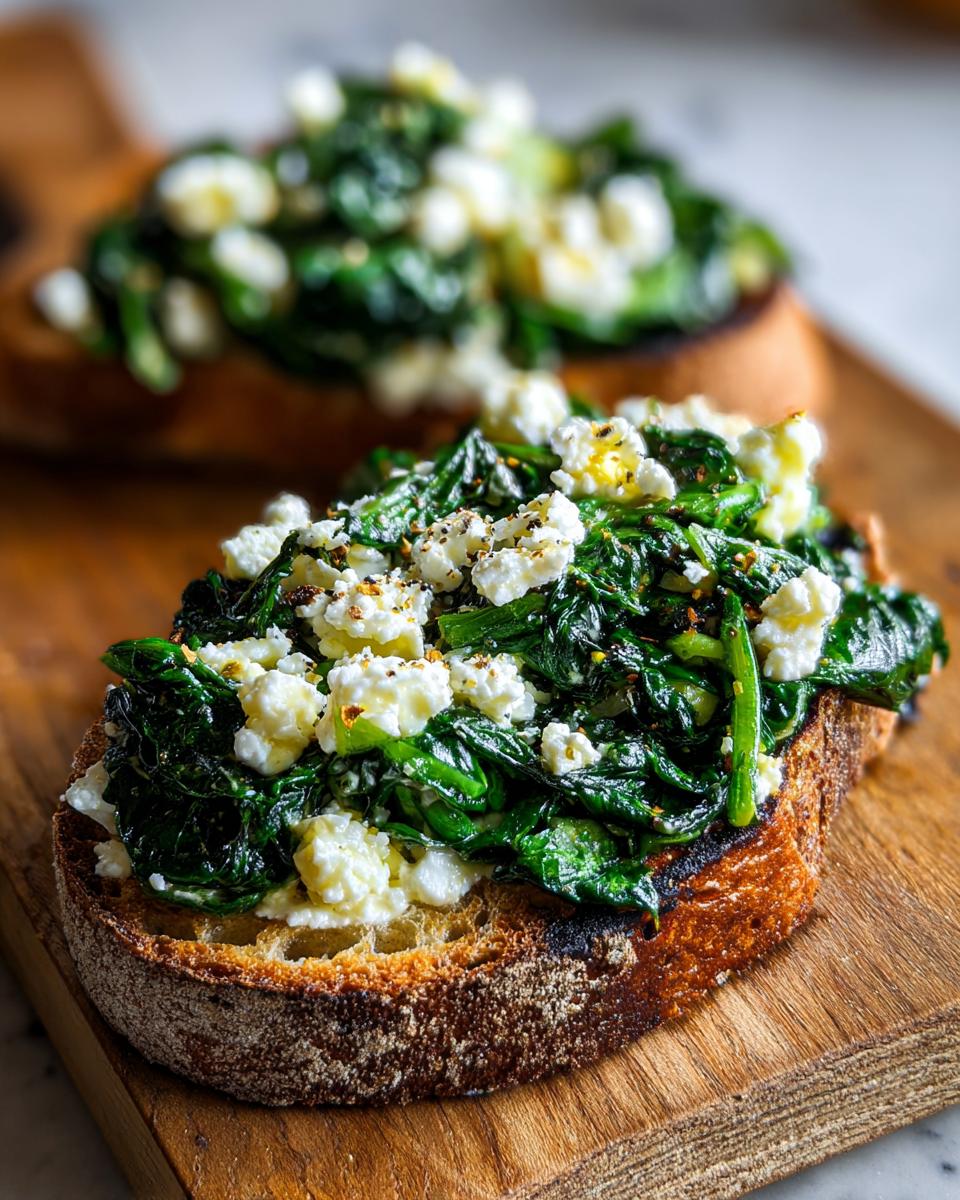 Spinach and Feta Egg Toast - detail 1