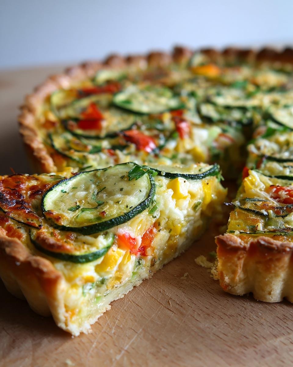 Sweet Corn and Zucchini Pie - detail 1