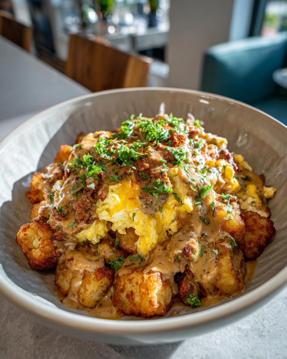 Tater Tot Breakfast Bowl with Sausage Gravy - detail 1