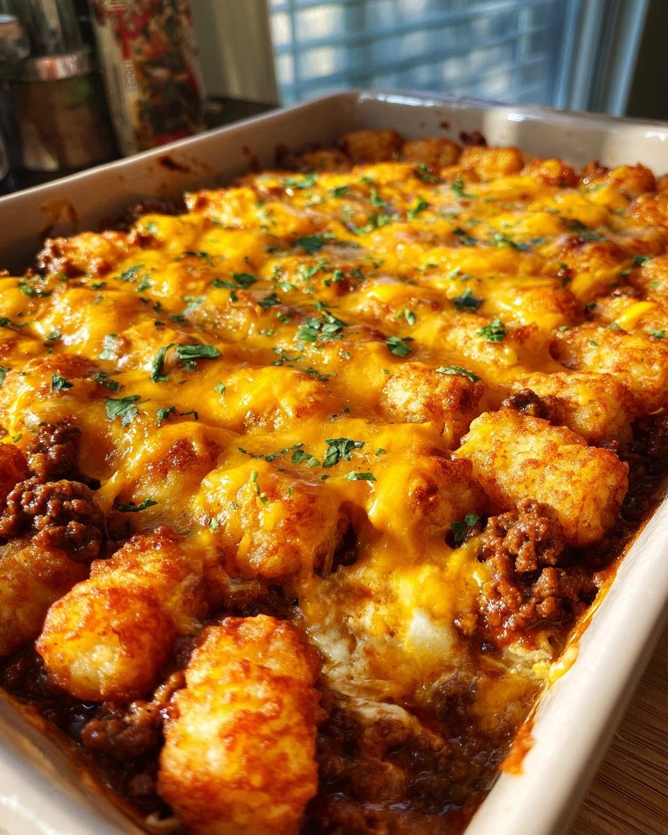 Tater Tot Casserole with Ground Beef - detail 1