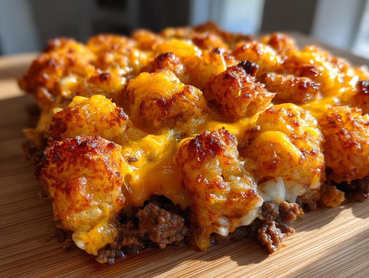 Tater Tot Casserole with Ground Beef