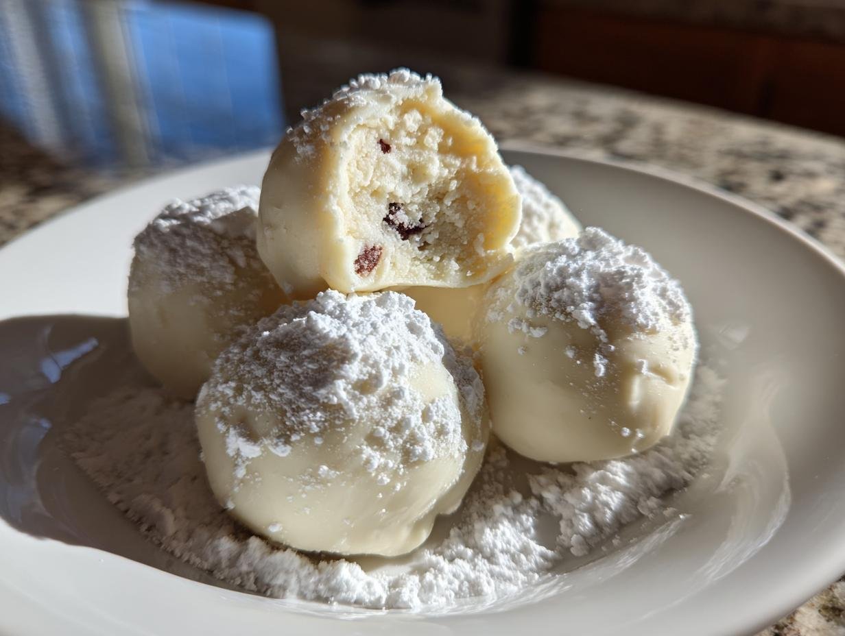 White Chocolate Blueberry Truffles