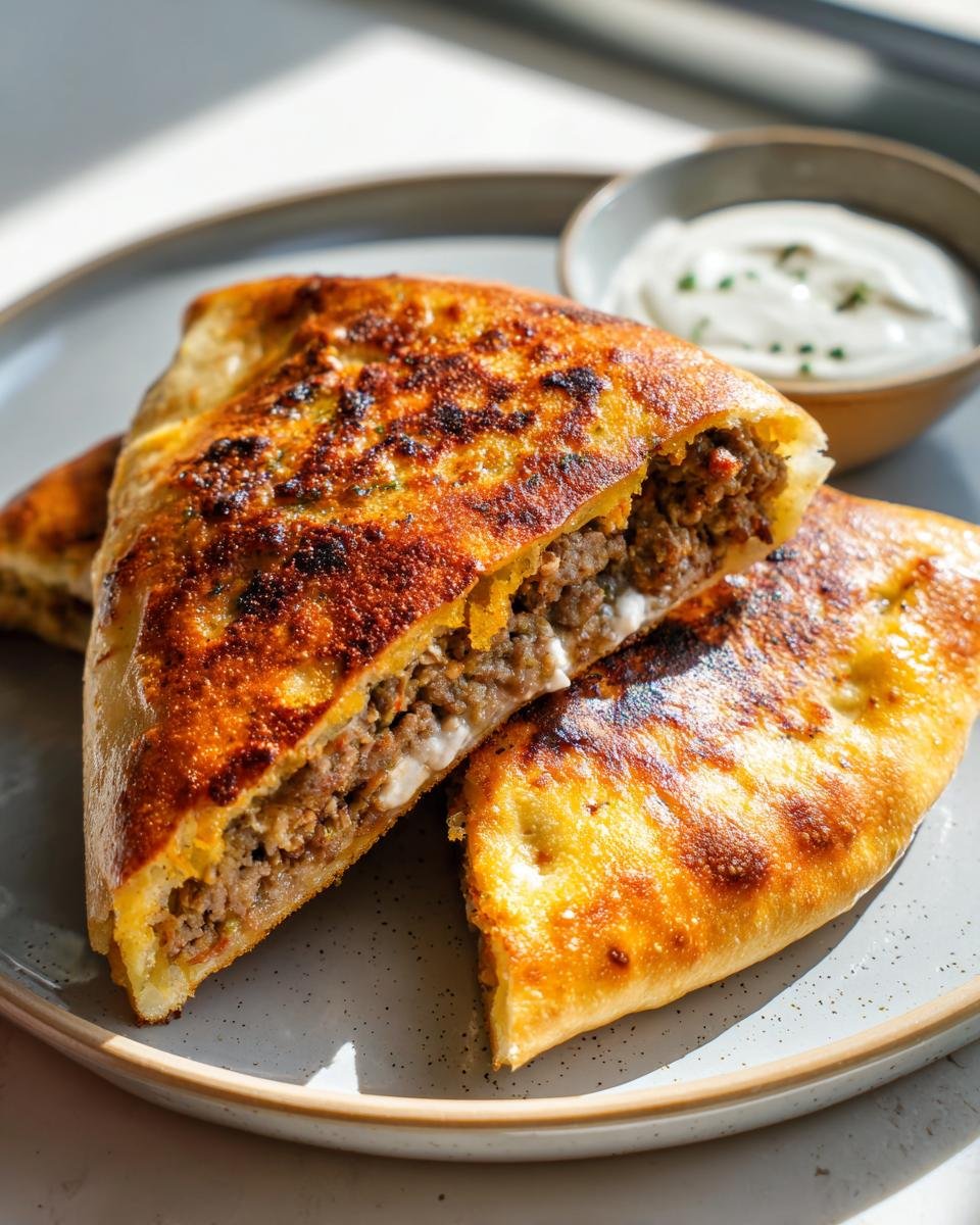 Arayes (Lebanese Meat-Stuffed Pita) - detail 1