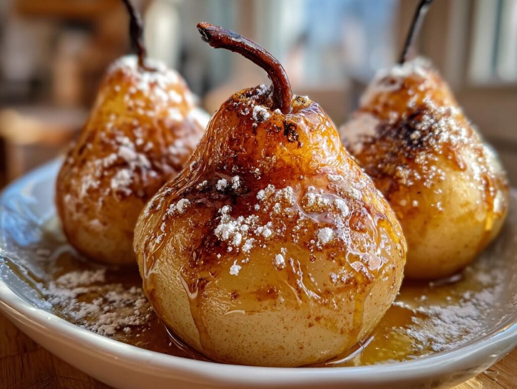 Baked Pears with Cinnamon and Honey