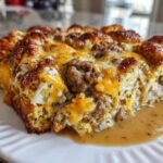 Biscuits and Gravy Breakfast Casserole