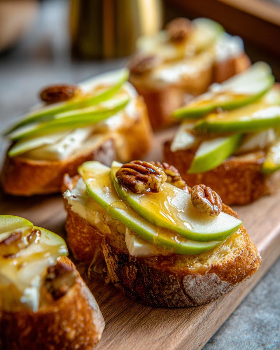 Brie, Apple, and Honey Crostini - detail 2