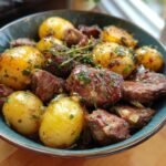 Butter Steak Bites with Garlic Herb Potatoes