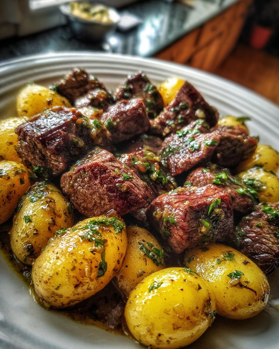 Butter Steak Bites with Garlic Herb Potatoes - detail 2