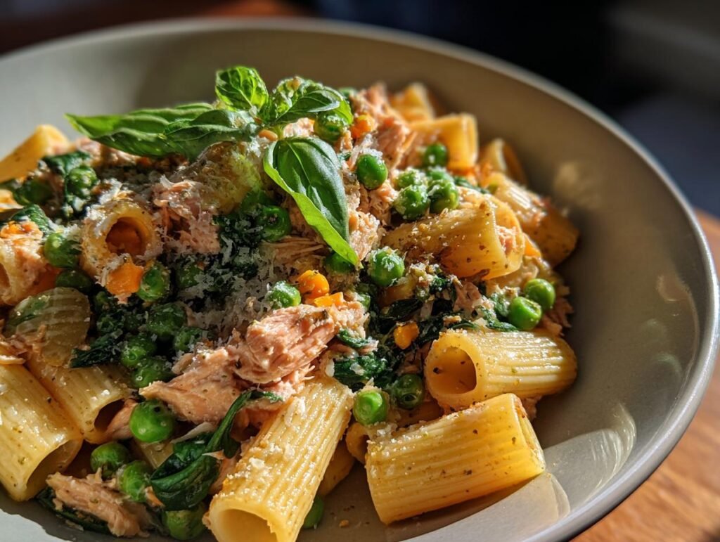 Canned Salmon Pasta