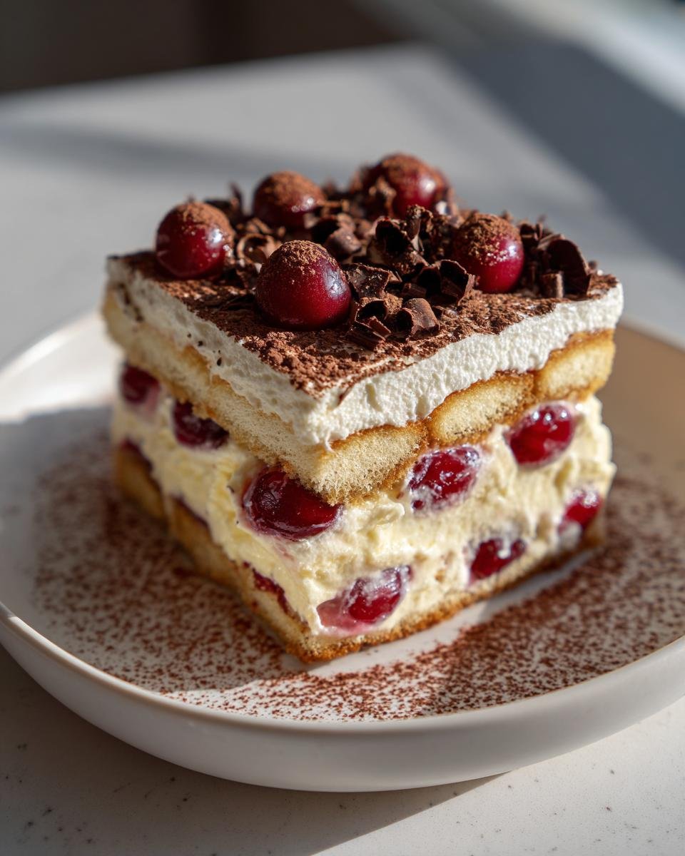 Cherry Amaretto Tiramisu - detail 2