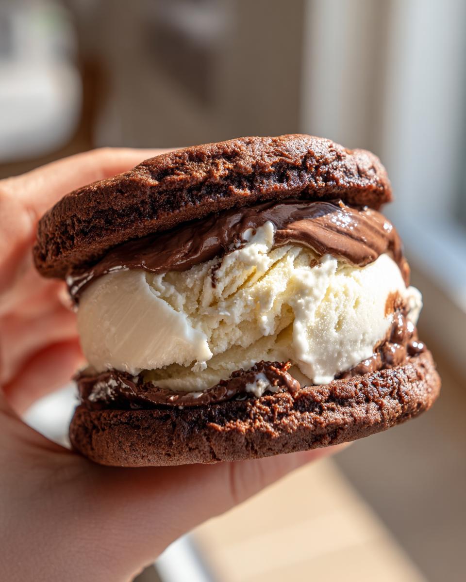 Chocolate Sourdough Ice Cream Sandwiches - detail 1
