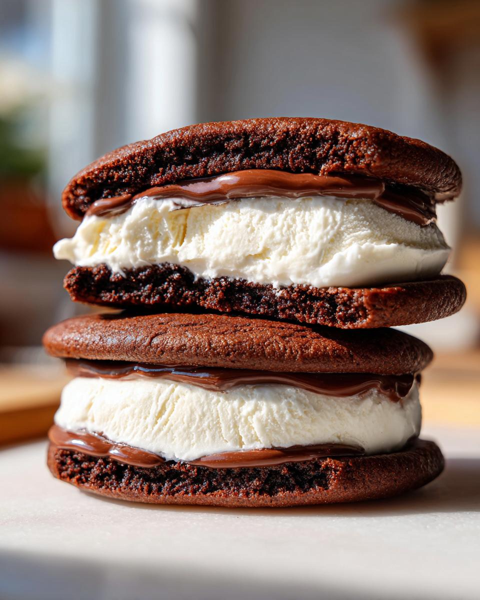 Chocolate Sourdough Ice Cream Sandwiches - detail 2