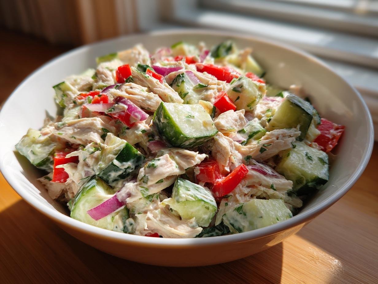 Cold Cucumber Chicken Salad