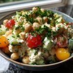Cottage Cheese and Chickpeas Salad