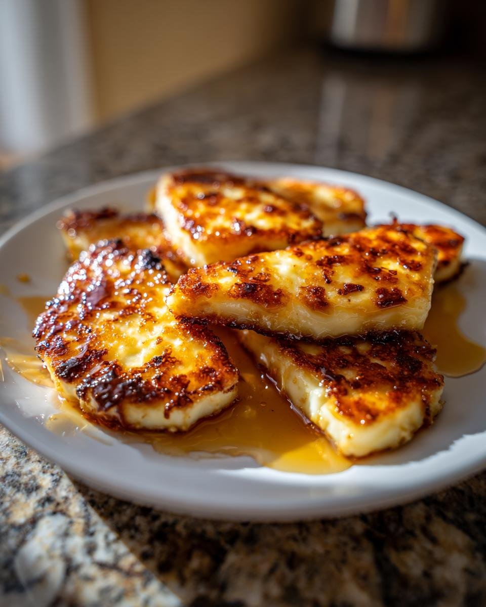 Crispy Air-Fried Halloumi with Honey Drizzle - detail 1