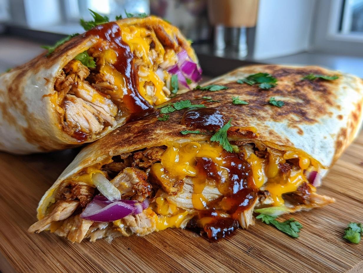 Crispy BBQ Chicken Wraps