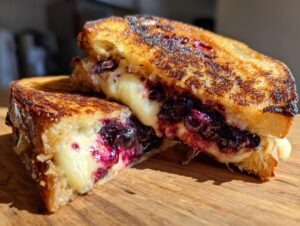 Crispy Blueberry Grilled Cheese