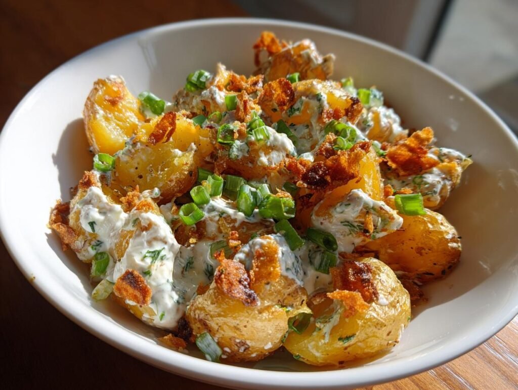 Crispy Smashed Potato Salad