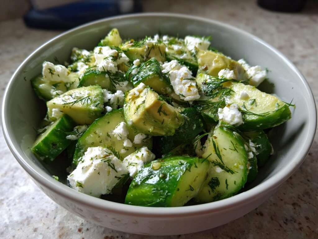 Cucumber, Avocado, and Feta Salad
