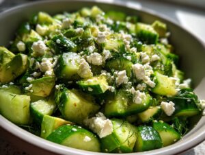 Cucumber, Avocado, and Feta Salad