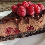 Dark Chocolate Raspberry Cheesecake
