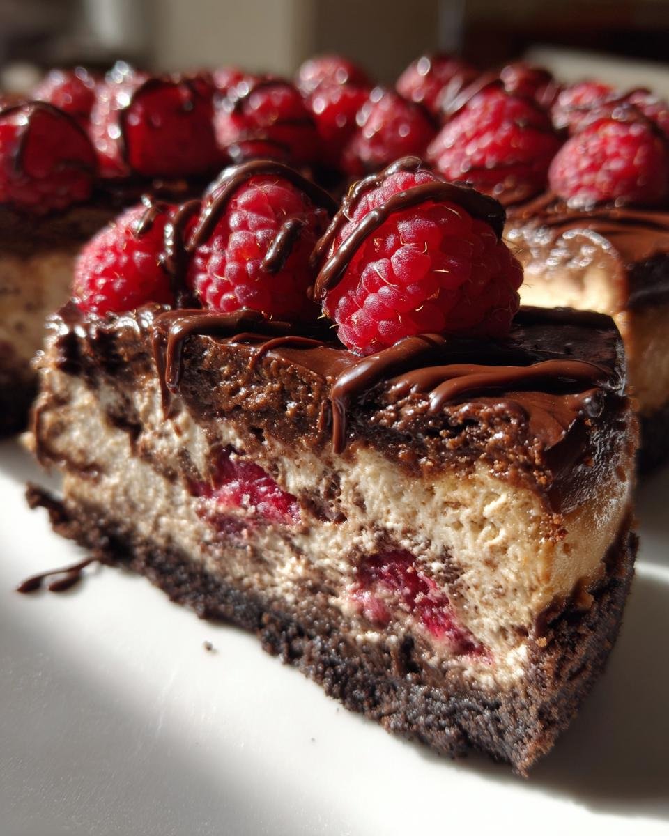Dark Chocolate Raspberry Cheesecake - detail 2